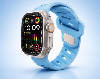 Cinturino in silicone Apple Watch Ultra (49 mm) - Cinturino sportivo iWatch Series 9 8 7 6 5 4 3 SE (40/41/42/44/45/46 mm) - Cinturino di ricambio resistente