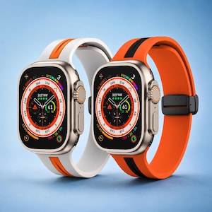Apple Watch Ultra 3バンド | iWatch Series 11、10、9、8、7、6、5、SE用頑丈シリコンストラップ | 49 mm 45 mm 44 mm 42 mm 40 mm 38 mm | 彼や彼女へのギフト