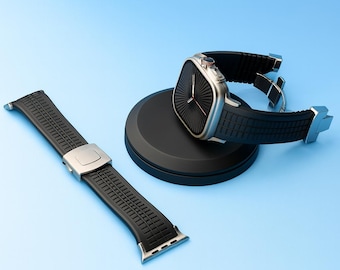 Luxury Silicone Sport Strap for Apple Watch: Waterproof, Breathable