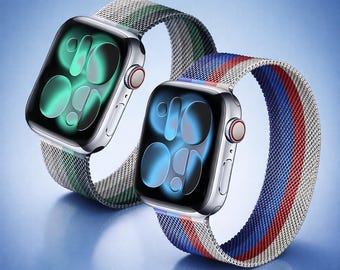 Correa Milanese Loop de lujo para Apple Watch – iWatch Ultra 3, 2 Series 11 10 9 8 7 6 SE (38 mm-49 mm) – Correa magnética de acero inoxidable para iWatch