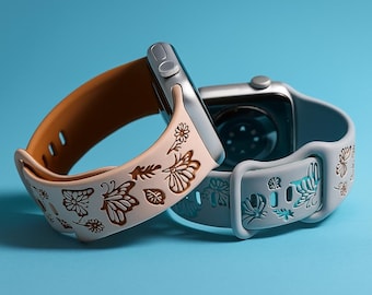 Handgefertigtes Sportarmband für iWatch 8, 9, 7, 6 SE und Ultra mit Gravur (49 mm, 45 mm, 44 mm, 42 mm, 41 mm, 40 mm)
