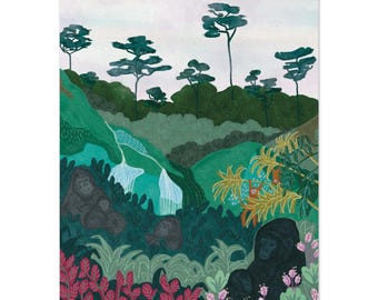 Parc National de Taï | Afrikansk regnskog Väggkonst | Elfenbenskustens naturtryck