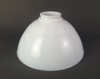 Milk Glass Torchiere Lamp Shade with Concentric Circle Pattern 10" Diameter
