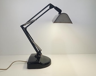 Vintage Industrial Desk Lamp Mid Century with Heavy Iron Base