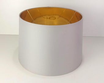 Paralume grande da 15 pollici color argento-oro con attacco E26