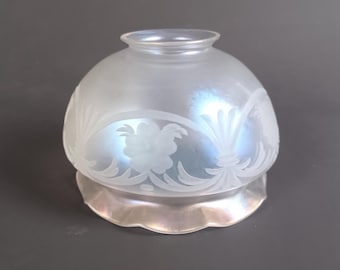 Vintage Steuben Hanging Iridescent Art Glass Shade 2.25" Fitter