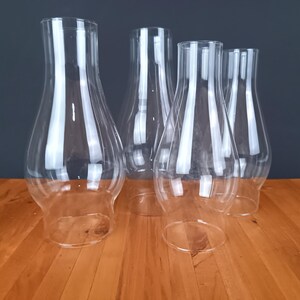 Vintage Oil Lamp Chimney Traditional Clear Glass in Various Sizes Sold Individually image 4