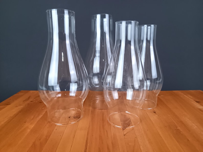 Vintage Oil Lamp Chimney Traditional Clear Glass in Various Sizes Sold Individually image 4