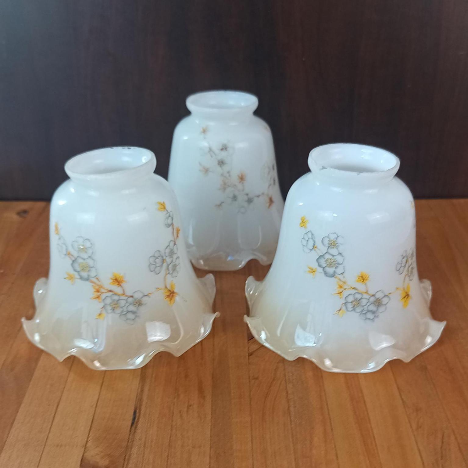 OLD FENTON デイジー&ファーンオパールセントガラスシェード