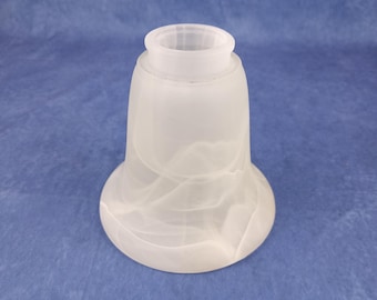 Frosted Glass Lamp Shade Replacement - Marble Pattern Chandelier, Small Lamp 2.25" Fitter