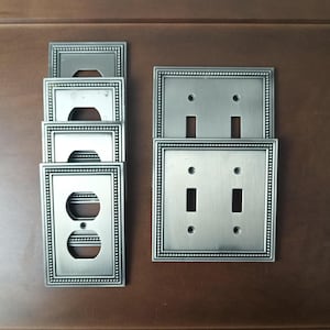 LHMC Solid Metal Steckdose und Schalter Abdeckungen Gebürstet Nickel Finish