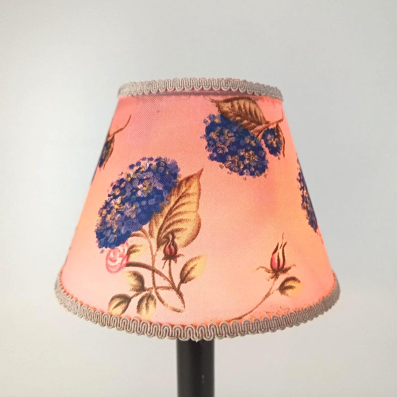 Cone Shape Red Roses Mauve Floral Lampshadees - Etsy