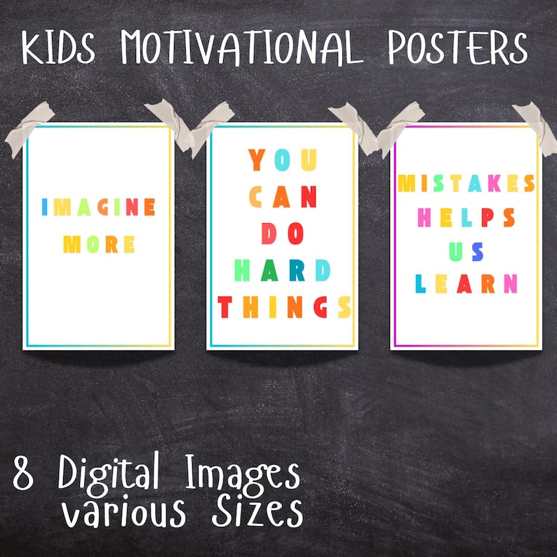Posters for Kids Motivational Printable Kids Quotes Bundle Pdf Daycare ...