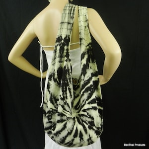 Krawattentasche Tasche Crossbody Sling Hobo Hippie Messenger Celebrity OOAK Zip Schwarz Grau VJ1