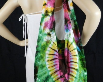 Herz Tie Dye Tasche Geldbörse Hobo Hippie Sling Messenger Crossbody Schulter Top Zip EICHE XL VB4