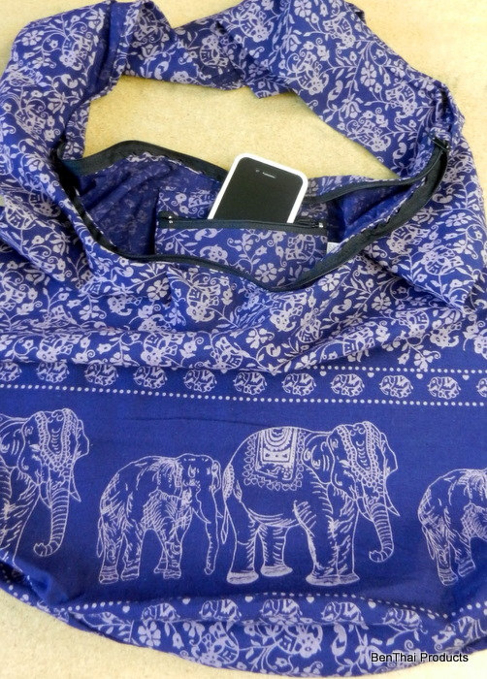 Hippie Hobo Cotton Sling Crossbody Bag Messenger Purse Etsy