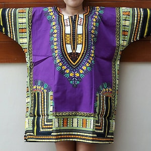 Purple Dashiki shirts, African shirts, African unisex shirt, Kenya shirt, Cotton fabric shirt, African traditional