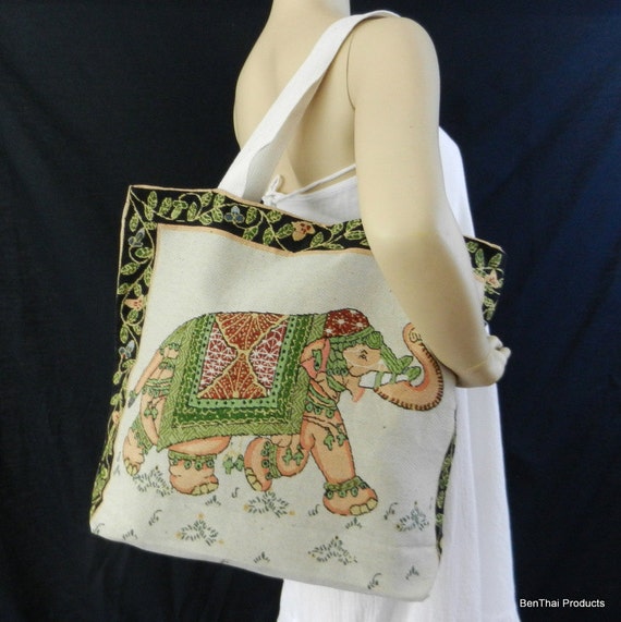 Ethnic Elephants Tote Bag Elephant Handbag Summer Bags iPad Etsy