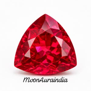 14ct Natural Burma Ruby Trillion Cut Loose Gemstone Rare Red Ruby Stone for Ring Pendant July Birthstone