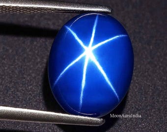 Zafiro azul estrella natural – Piedra preciosa ovalada de 10-12 ct, Sri Lanka