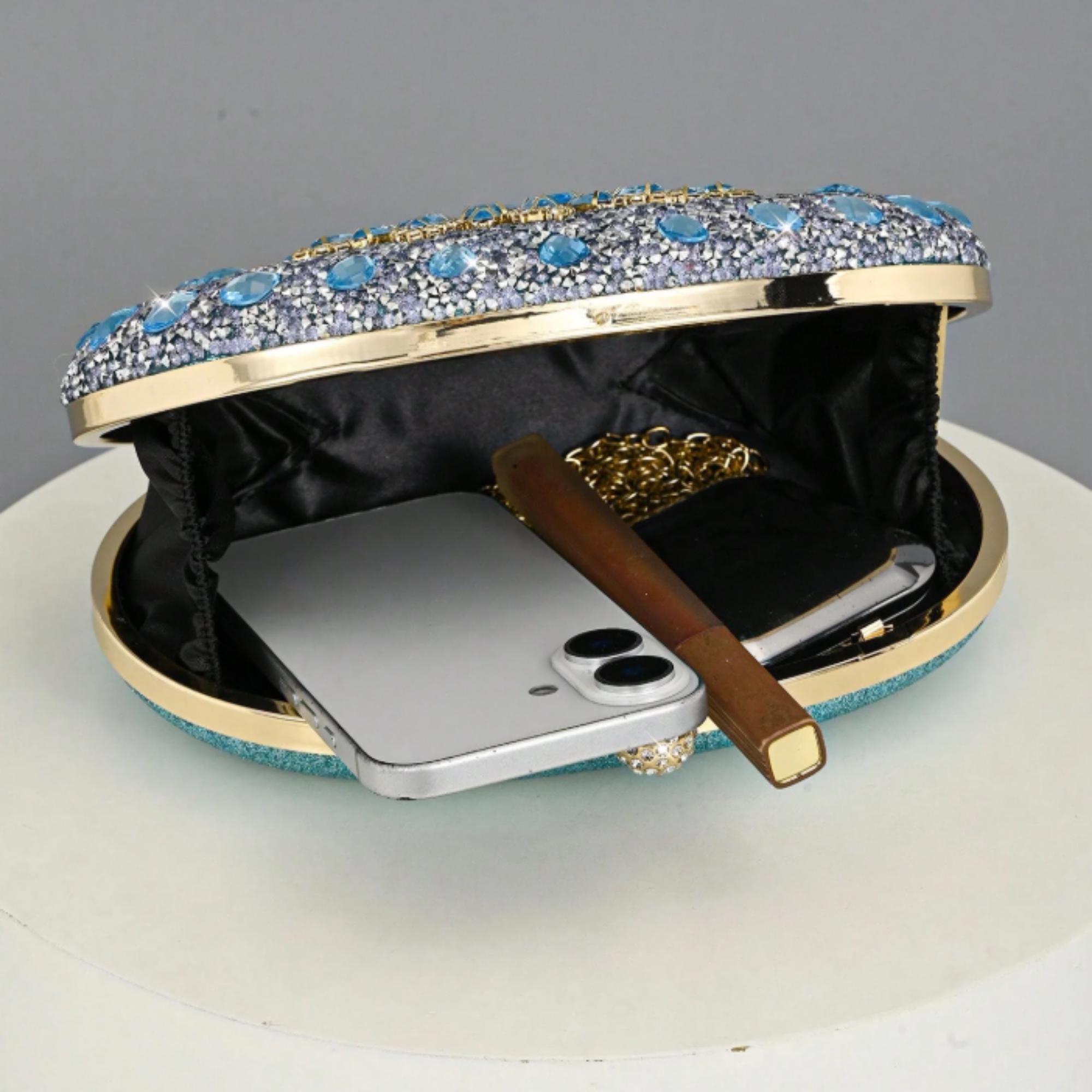 Luxury Crystal Box Clutch Bag – Sparkling Rhinestone Evening 