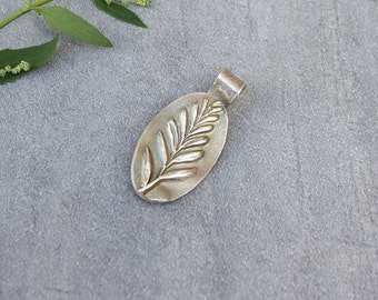 Silver Botanical Flower Bud Organic Pendant Necklace Nature Jewelry Fine Silver Pendant.