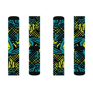 Nike Air Jordan 11 Quantum passende Crew Socken | Elektrik Blau Streetwear Basketball Sammler Geschenk Bild 10