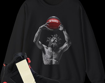 Sweat-shirt assorti Jordan 6 Retro Reverse Infrared Salesman | Vêtements de basket-ball exécutifs Streetwear