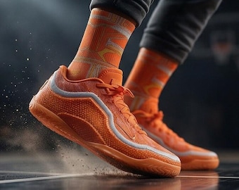 Bolsa para zapatillas Nike LeBron 23, calcetines a juego / Naranja, equipamiento de baloncesto, ropa urbana