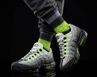 Calcetines a juego para Air Max 95 con diseño inspirado en el neón / Estilo urbano anatómico de los 90