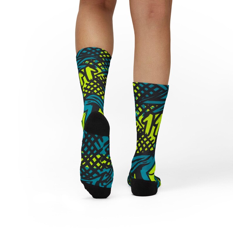 Nike Air Jordan 11 Quantum passende Crew Socken | Elektrik Blau Streetwear Basketball Sammler Geschenk Bild 15