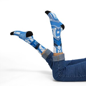 Calcetines a juego para Jordan 11 Diseño inspirado en UNC / Estilo urbano azul Carolina Estilo baloncesto Heritage imagen 19