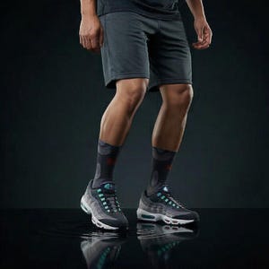 Nike Air Max 95 Greedy/What The Matching Crew-strumpor | Chaotic Collector Streetwear Mashup bild 4