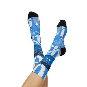 Calcetines a juego para Jordan 11 Diseño inspirado en UNC / Estilo urbano azul Carolina Estilo baloncesto Heritage imagen 12