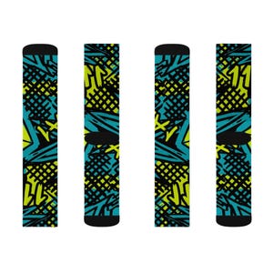 Nike Air Jordan 11 Quantum passende Crew Socken | Elektrik Blau Streetwear Basketball Sammler Geschenk Bild 9