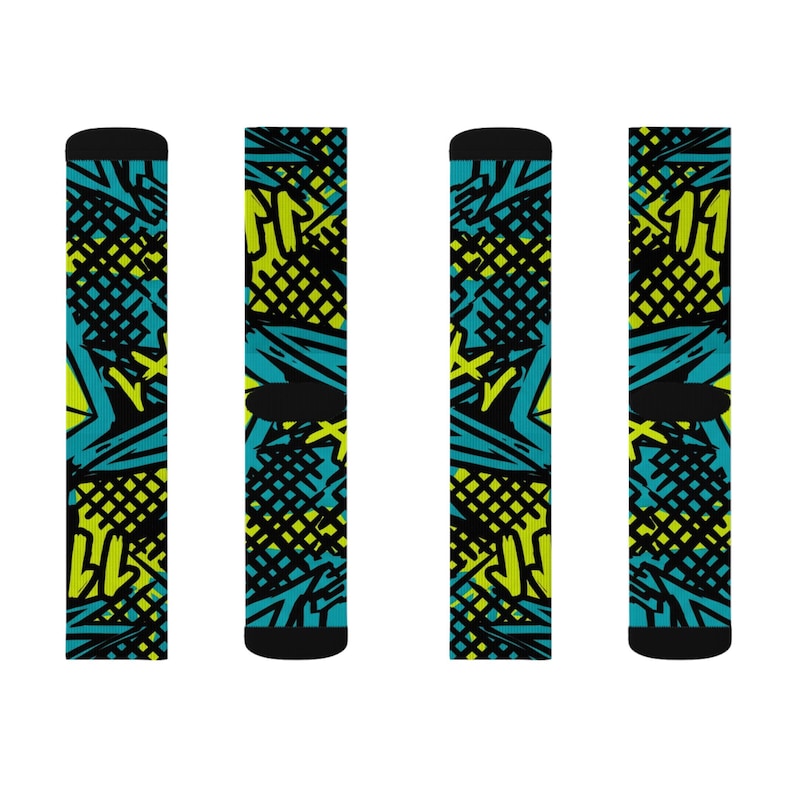 Nike Air Jordan 11 Quantum passende Crew Socken | Elektrik Blau Streetwear Basketball Sammler Geschenk Bild 9