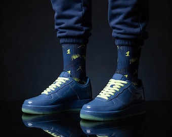 Crew Chaussettes Nike Air Force 1 Low Mystic Navy assorties | Basket bleu marine Heritage Streetwear