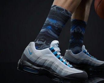 Calcetines a juego Air Max 95 Blue Spark / Ropa urbana técnica azul eléctrico