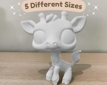 Jirafa Littlest Pet Shop LPS - Cabeza articulada personalizada - Bambu Lab A1