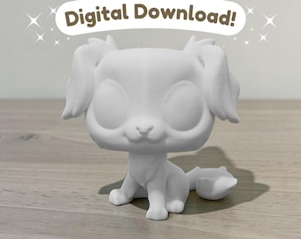 File digitale STL del Golden Retriever di Littlest Pet Shop LPS - Testa oscillante personalizzata - Bambu Lab A1