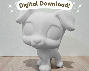 Littlest Pet Shop LPS Russel Terrier Plik cyfrowy STL - Niestandardowa główka z kiwającą głową - Bambu Lab A1