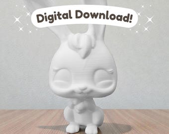 Littlest Pet Shop LPS Bunny Digital STL File - Custom Head Bobble - Bambu Lab A1