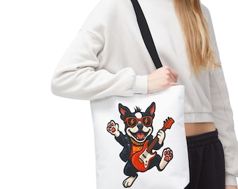 Boston Terrier Rockstar Hunde Tragetasche - Musik Liebhaber Geschenk