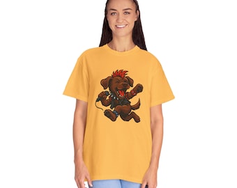 Chocolate Labrador T-Shirt: Rockin' Puppy Dog Lover Gift