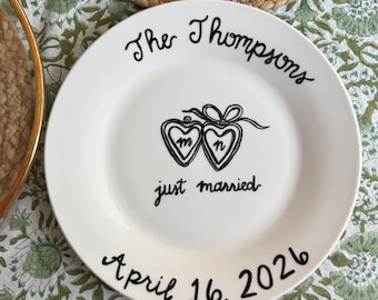 Personalized 10.5" Wedding Cake Plate