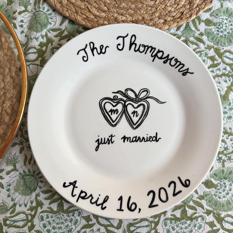 Personalized 10.5 Wedding Cake Plate