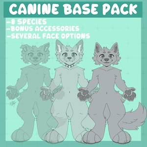 Canine Base Pack, Furry Reference Sheet