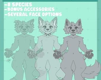 Canine Base Pack, Furry Reference Sheet