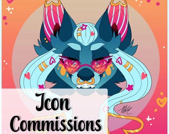 Symmetrical Icon Furry Art Commissions, Custom Character Art