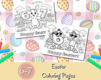 67 Easter Coloring Pages | 67 Teacher Printable | Six Seven Easter Activity | Printable March Coloring Sheets